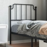 vidaXL Kopfteil Metall Schwarz 80 cm