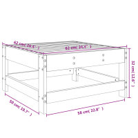 vidaXL Gartenhocker Schwarz Massivholz Kiefer