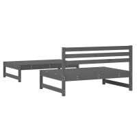 vidaXL 2-tlg. Garten-Lounge-Set Grau Massivholz Kiefer