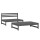 vidaXL 2-tlg. Garten-Lounge-Set Grau Massivholz Kiefer