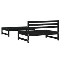 vidaXL 2-tlg. Garten-Lounge-Set Schwarz Massivholz Kiefer