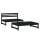 vidaXL 2-tlg. Garten-Lounge-Set Schwarz Massivholz Kiefer