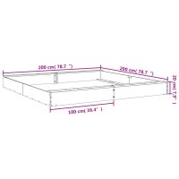 vidaXL Sandkasten mit Sitzen Quadratisch Massivholz Douglasie