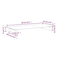 vidaXL Monitorst&auml;nder Wei&szlig; 80x35x8 cm Hartglas und Metall