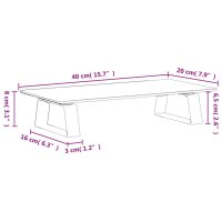 vidaXL Monitorst&auml;nder Schwarz 40x20x8 cm Hartglas und Metall