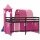 vidaXL Kinderhochbett mit Turm Rosa 80x200 cm Massivholz Kiefer