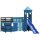 vidaXL Kinderhochbett mit Turm Blau 90x200 cm Massivholz Kiefer