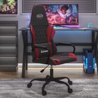 vidaXL Gaming-Stuhl mit Massagefunktion Schwarz und Weinrot Kunstleder