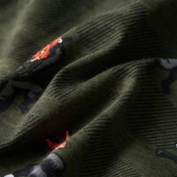 Kinderpyjama mit Langen &Auml;rmeln Fuchsninja-Motiv Khaki 92