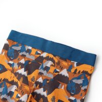 Kinderpyjama mit Langen &Auml;rmeln Tier- und Berg-Motiv Cognac 128