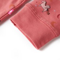 Kinderpyjama mit Langen &Auml;rmeln &amp; Gefl&uuml;geltem Einhorn-Motiv Altrosa 116