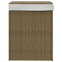 vidaXL Wäschekorb mit Deckel 46x33x60 cm Poly Rattan