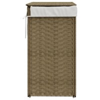 vidaXL W&auml;schekorb mit Deckel 46x33x60 cm Poly Rattan