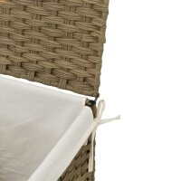 vidaXL W&auml;schekorb mit Deckel 46x33x60 cm Poly Rattan