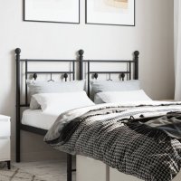vidaXL Kopfteil Metall Schwarz 120 cm