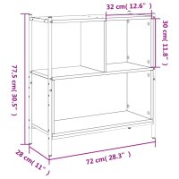 vidaXL B&uuml;cherregal Schwarz 72x28x77,5 cm Holzwerkstoff