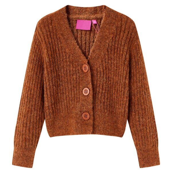 Kinder-Strickjacke Cognac 92