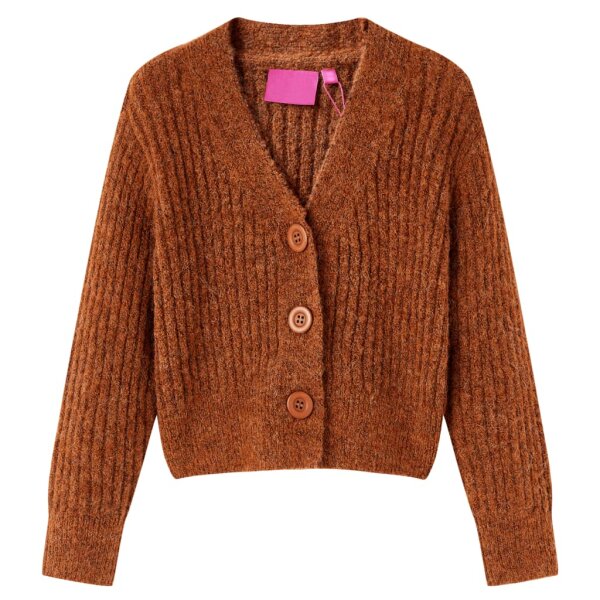 Kinder-Strickjacke Cognac 140