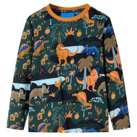 Kinderpyjama mit Langen Ärmeln Dinosaurier-Motiv...