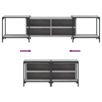 vidaXL TV-Schrank Grau Sonoma 203x37x50 cm Holzwerkstoff