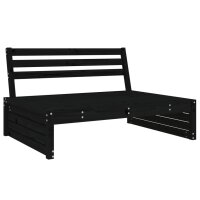 vidaXL 6-tlg. Garten-Lounge-Set Schwarz Massivholz Kiefer