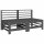 vidaXL 4-tlg. Garten-Lounge-Set Grau Massivholz Kiefer