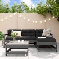 vidaXL 5-tlg. Garten-Lounge-Set Grau Massivholz Kiefer