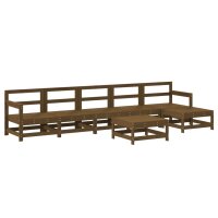 vidaXL 7-tlg. Garten-Lounge-Set Honigbraun Massivholz Kiefer