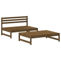 vidaXL 2-tlg. Garten-Lounge-Set Honigbraun Massivholz Kiefer