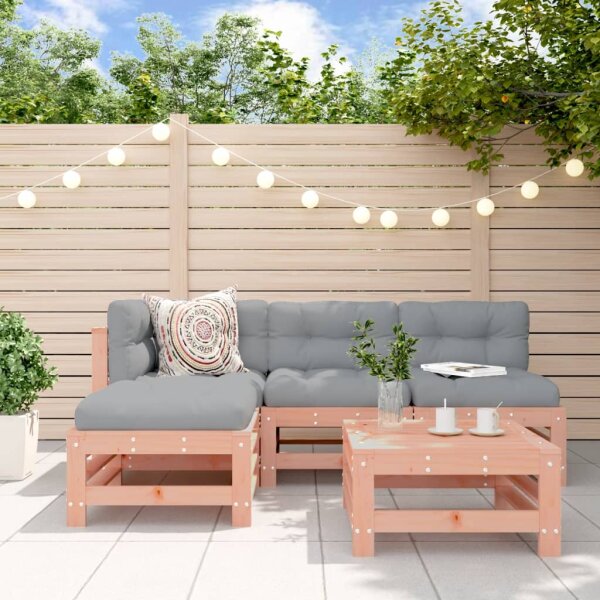 vidaXL 5-tlg. Garten-Lounge-Set Massivholz Douglasie