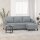 vidaXL 3-Sitzer-Sofa mit Hocker Hellgrau 180 cm Stoff