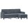 vidaXL 3-Sitzer-Sofa mit Hocker Dunkelgrau 180 cm Samt