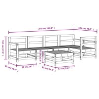 vidaXL 6-tlg. Garten-Lounge-Set Impr&auml;gniertes Kiefernholz