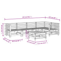 vidaXL 6-tlg. Garten-Lounge-Set Massivholz Douglasie