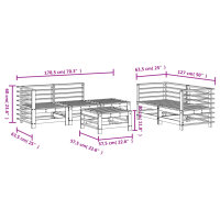 vidaXL 6-tlg. Garten-Lounge-Set Massivholz Douglasie