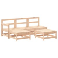 vidaXL 5-tlg. Garten-Lounge-Set Massivholz Kiefer