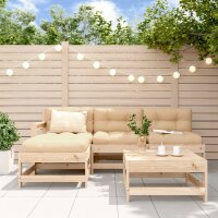 vidaXL 5-tlg. Garten-Lounge-Set Massivholz Kiefer