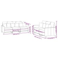 vidaXL 2-tlg. Sofagarnitur mit Kissen Dunkelgr&uuml;n Samt