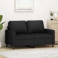 vidaXL 2-Sitzer-Sofa Schwarz 120 cm Samt