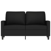 vidaXL 2-Sitzer-Sofa Schwarz 120 cm Samt