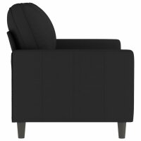 vidaXL 2-Sitzer-Sofa Schwarz 120 cm Samt