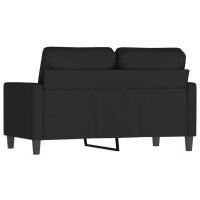 vidaXL 2-Sitzer-Sofa Schwarz 120 cm Samt