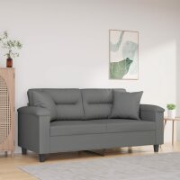 vidaXL 2-Sitzer-Sofa mit Kissen Dunkelgrau 140 cm...