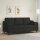 vidaXL 3-Sitzer-Sofa mit Zierkissen Schwarz 180 cm Stoff