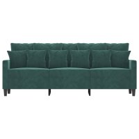 vidaXL 3-Sitzer-Sofa Dunkelgr&uuml;n 180 cm Samt