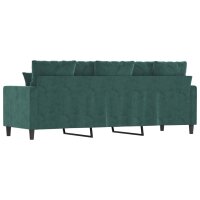 vidaXL 3-Sitzer-Sofa Dunkelgr&uuml;n 180 cm Samt