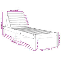 vidaXL Sonnenliege 199,5x60x74 cm Massivholz Douglasie