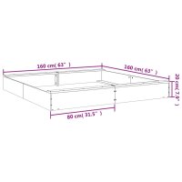 vidaXL Sandkasten mit Sitzen Quadratisch Massivholz Kiefer