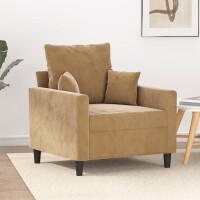 vidaXL Sessel Braun 60 cm Samt