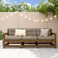 vidaXL 3-tlg. Garten-Lounge-Set Honigbraun Massivholz Kiefer